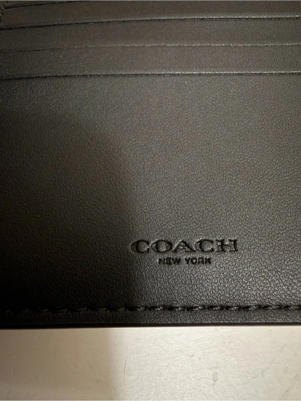 COACH Folded Wallet New Charcoal Black New Release Bill NWOT